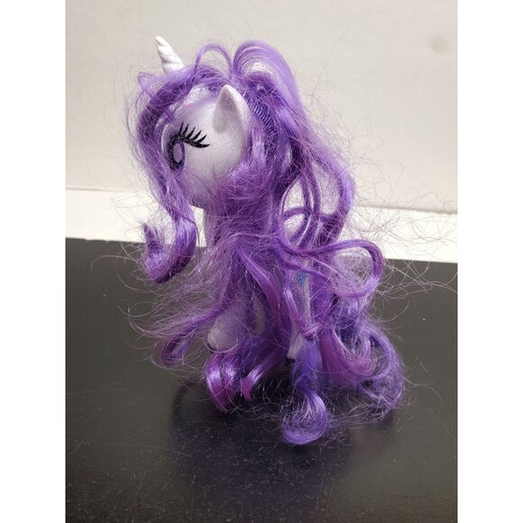 My Little Pony Rarity Unicorn Toy With Purple Hair & White Body - Picture 4 of 7